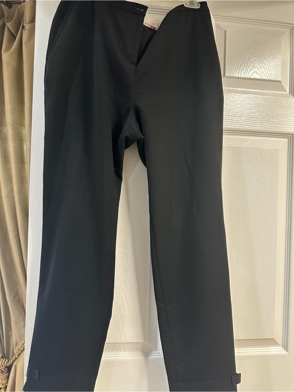 Ted Baker London Black Textured Straight-Leg Trousers